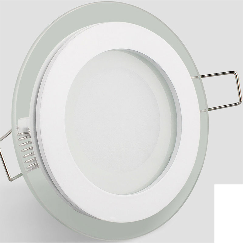 LED Downlight Slim - Einbau Rund 12W - Warmweiß 3000K - Mattweiß Glas - Ø160mm