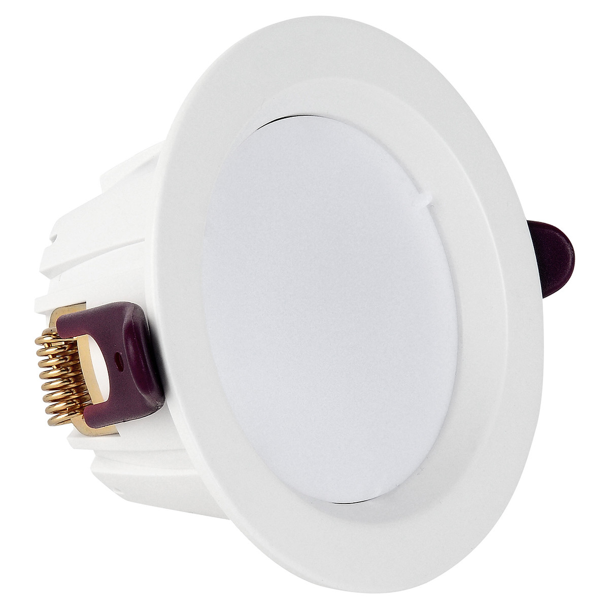 LED Downlight Lanar - Einbau Rund 7W - Dimmbar - Natuurlijk 4000K - Mattweiß Aluminium Ø98mm