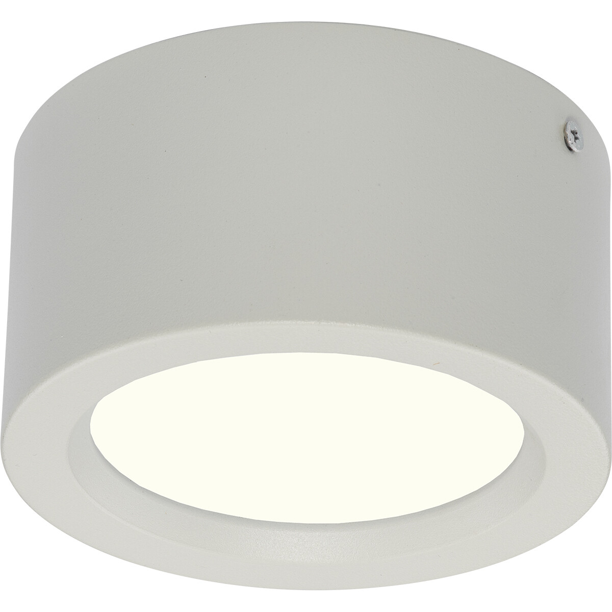 LED Downlight - Aufbau Rund Hoog 10W - Universalweiß 4200K - Mattweiß Aluminium - Ø140mm