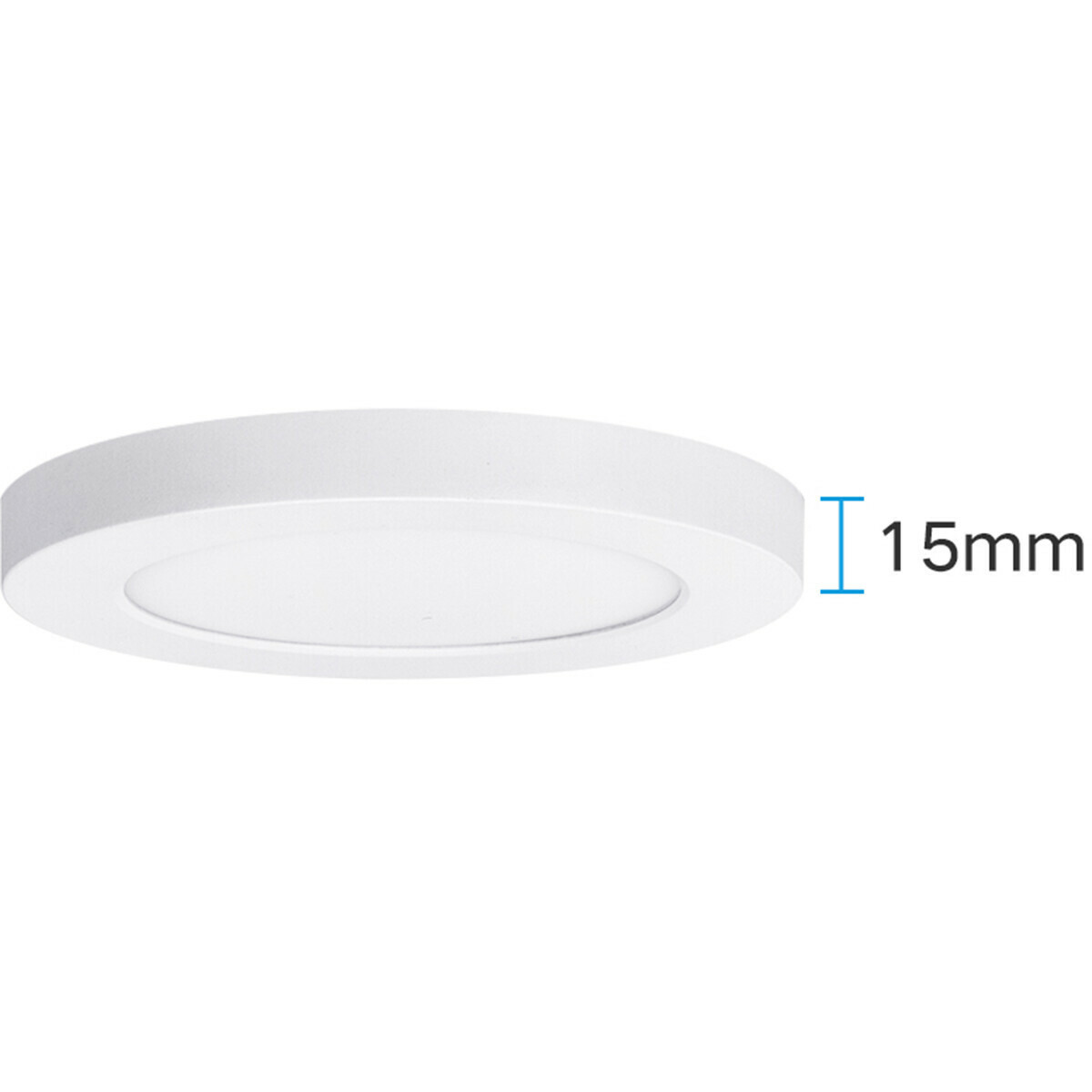 LED Downlight Pro - Aigi Foka - Einbau/Aufbau - Rund - 12W - Kaltweiß 6000K - Mattweiß - Kunststoff