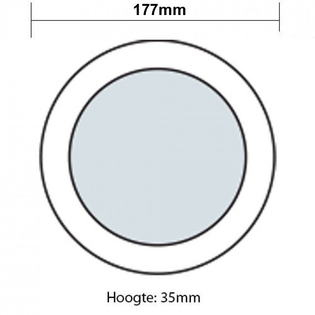 LED Downlight Pro - Aigi - Aufbau Rund 12W - Universalweiß 4000K - Mattweiß Aluminium - Ø177mm