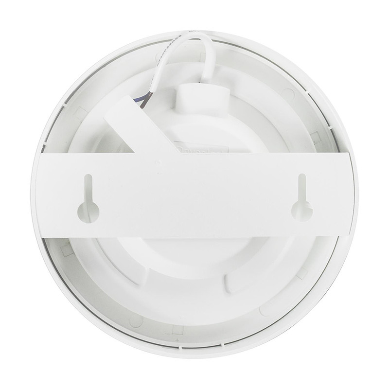 LED Downlight Pro - Aigi - Aufbau Rund 12W - Universalweiß 4000K - Mattweiß Aluminium - Ø177mm