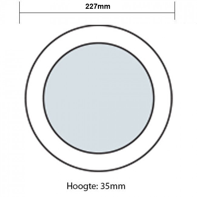 LED Downlight Pro - Aigi - Aufbau Rund 18W - Tageslicht 6000K - Mattweiß Aluminium - Ø227mm