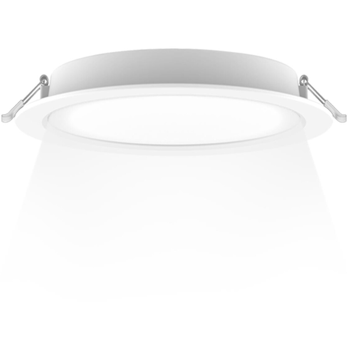 LED Downlight Pro - Aigi Trinko - Einbau Rund 4W - Kaltweiß 6500K - Mattweiß - Kunststoff - Ø98mm