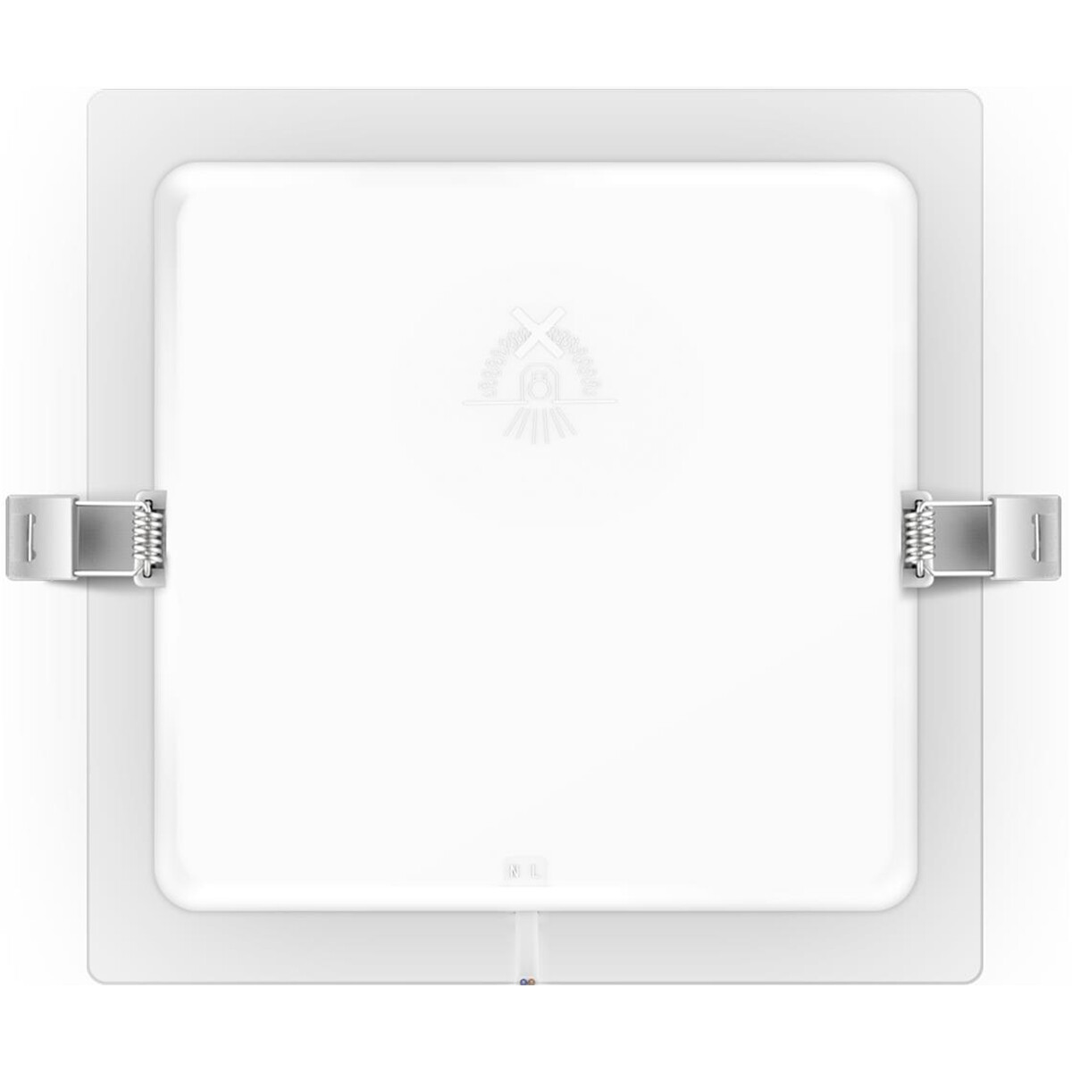 LED Downlight Pro - Aigi Trinko - Einbau Quadrat 20W - Kaltweiß 6500K - Mattweiß - Kunststoff - 224mm