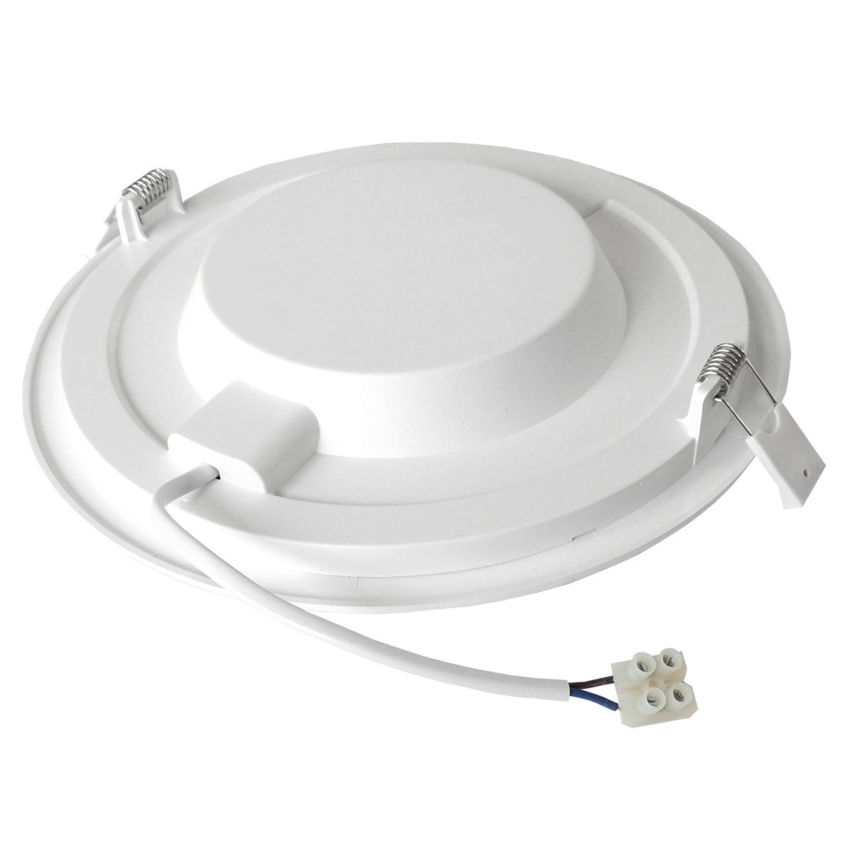 LED Downlight Slim 6er Pack - Aigi - PIR Bewegungsmelder 360° - Einbau Rund 24W - Warmweiß 3000K - Mattweiß - Ø240mm - Ø225mm