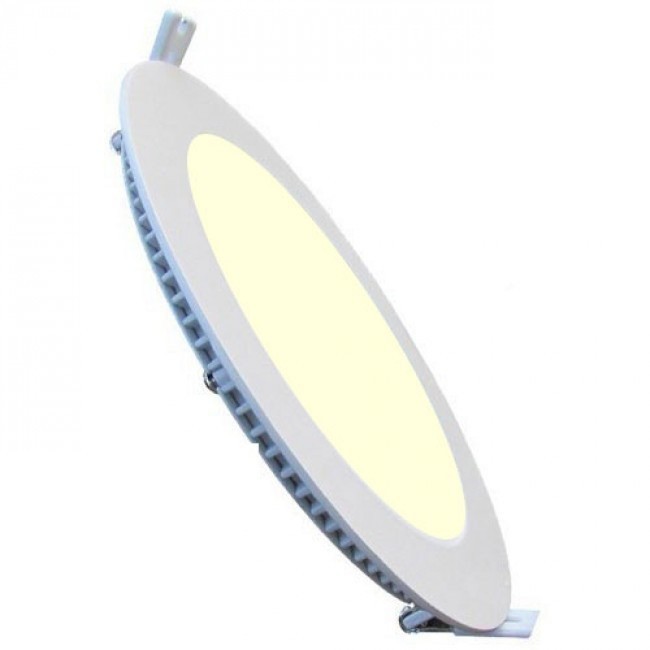 LED Downlight Slim 6er Pack - Einbau Rund 12W - Warmweiß 2700K - Mattweiß Aluminium - Ø170mm