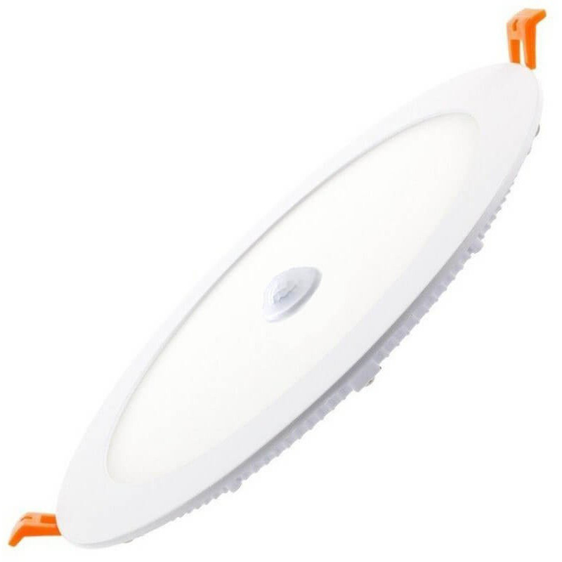 LED Downlight Slim - Facto Dury - PIR Bewegungssensor 360° + Tag und Nacht Sensor - Anpassbare Leistung - Anpassbare Lichtfarbe - Einbau - Rund - Matt Weiß - OSRAM LEDs