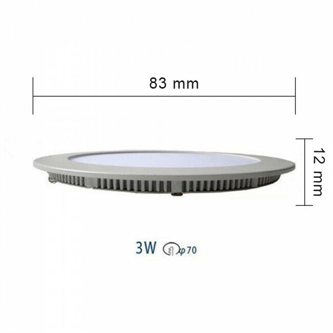 LED Downlight Slim 6er Pack - Einbau Rund 3W - Universalweiß 4200K - Mattschwarz Aluminium - Ø83mm