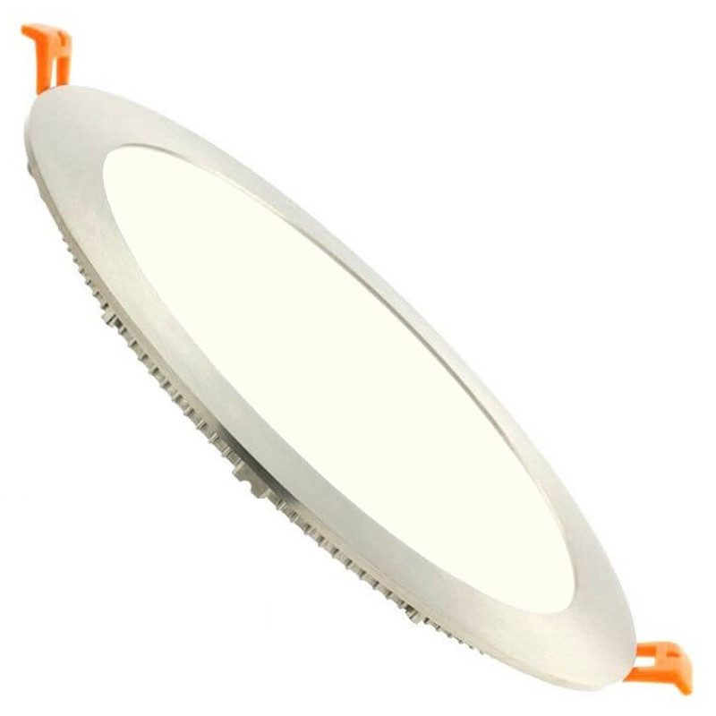 LED Downlight Slim - Facto - Einbau Rund 5W - Universalweiß 4000K - Edelstahl - Ø85mm