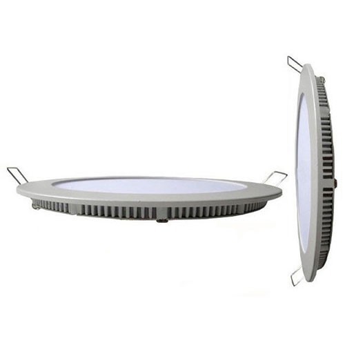 LED Downlight Slim - Einbau Rund 9W - Warmweiß 2700K - Mattweiß Aluminium - Ø146mm