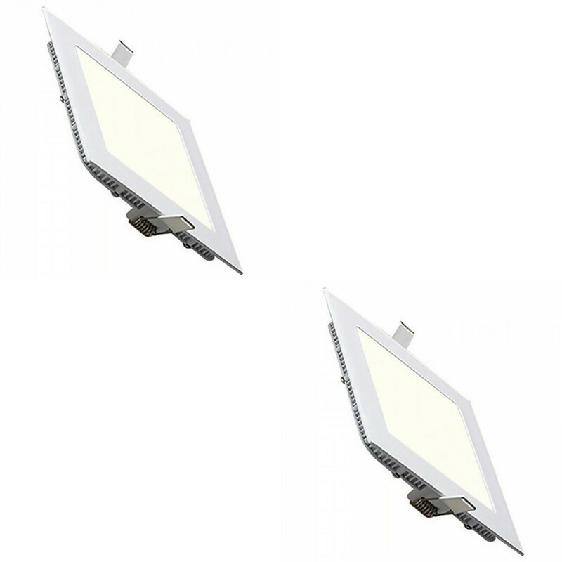 LED Downlight Slim - Einbau Quadratisch 12W - Universalweiß 4200K - Mattweiß Aluminium - 170mm