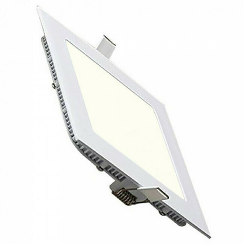 LED Downlight Slim - Einbau Quadratisch 12W - Universalweiß 4200K - Mattweiß Aluminium - 170mm