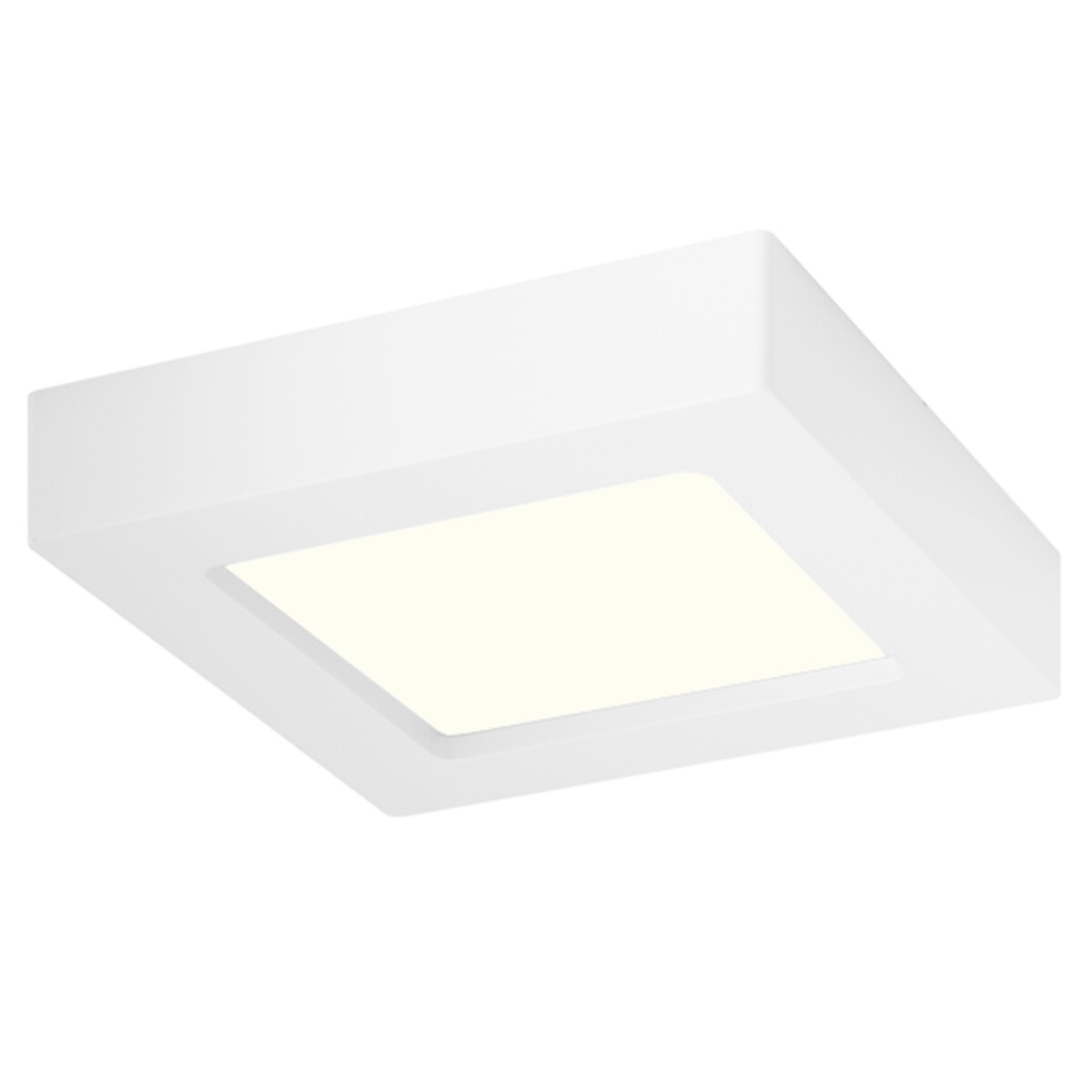 LED Downlight Slim Pro - Aigi Strilo - Aufbau Quadratisch 6W - Universalweiß 4000K - Mattweiß - Kunststoff