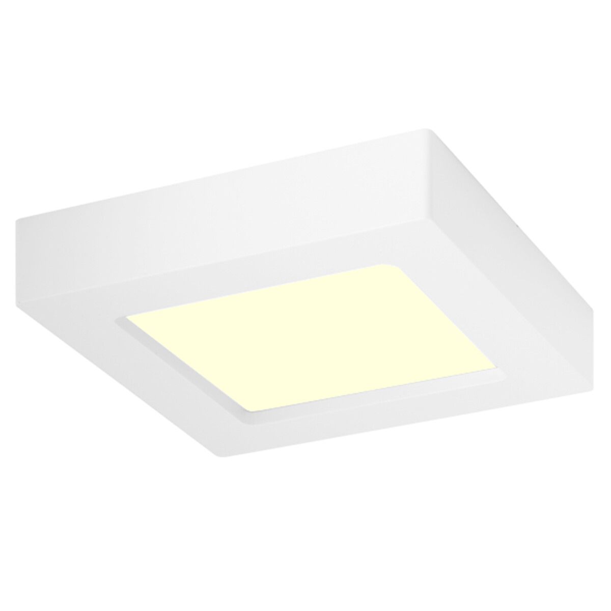 LED Downlight Slim Pro - Aigi Strilo - Aufbau Quadratisch 6W - Warmweiß 3000K - Mattweiß - Kunststoff