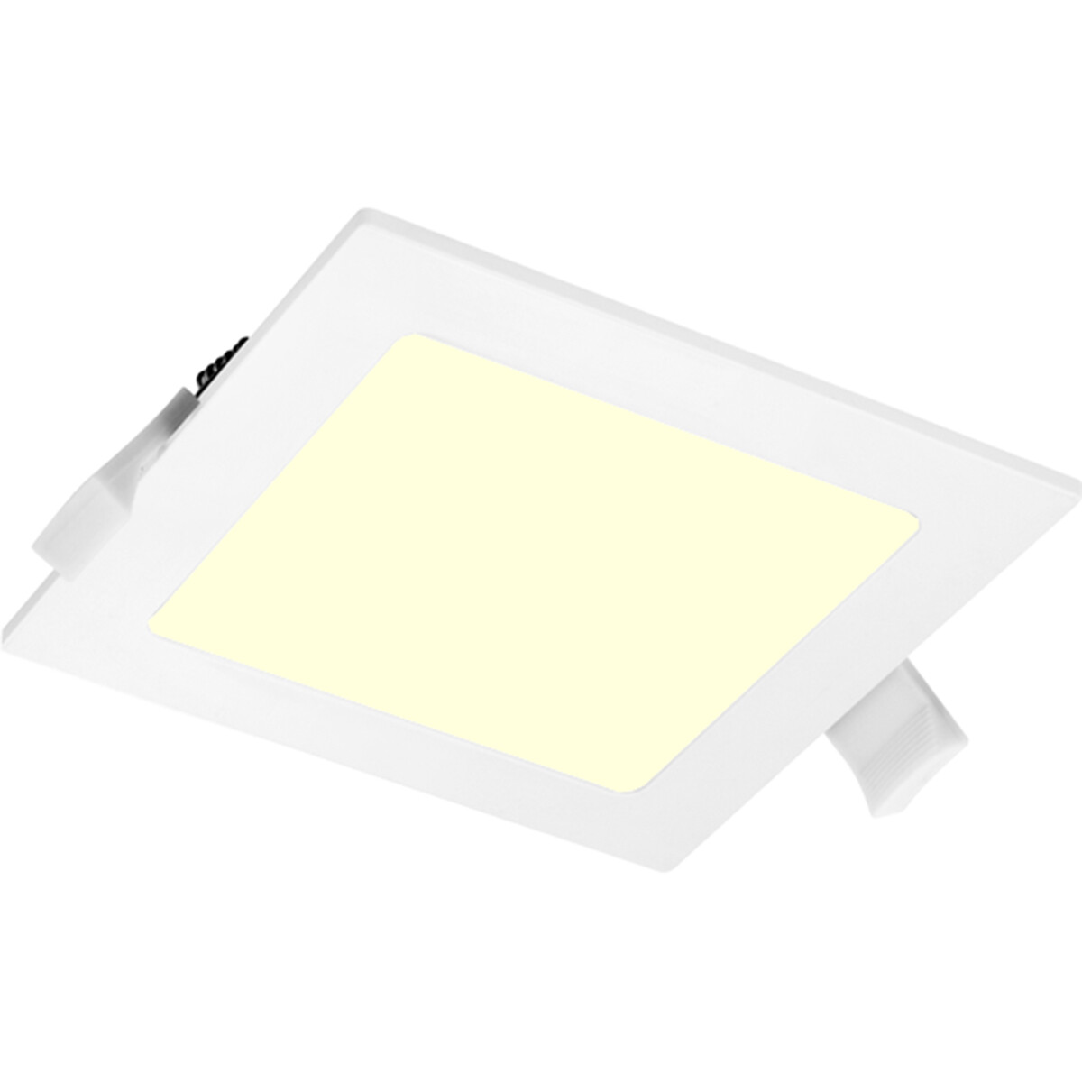 LED Downlight Slim Pro - Aigi Suno - Einbau Quadratisch 16W - Warmweiß 3000K - Mattweiß - Kunststoff