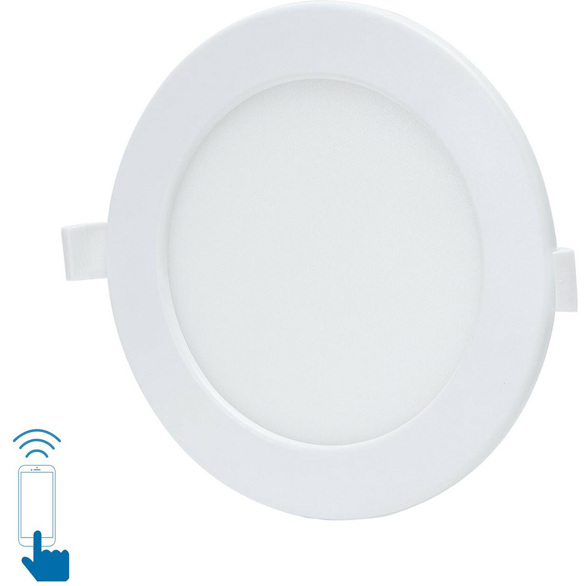 LED Downlight - Smart LED - Wifi LED - Aigi Zumba - 12W - Neutralweiß 4000K - Einbau Rund - Mattweiß - Aluminium - Ø170mm