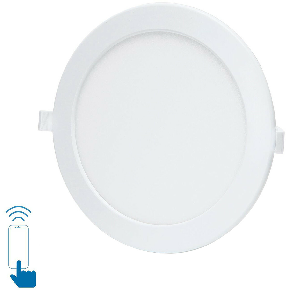 LED Downlight - Smart LED - Wifi LED - Aigi Zumba - 18W - Neutralweiß 4000K - Einbau Rund - Mattweiß - Aluminium - Ø220mm