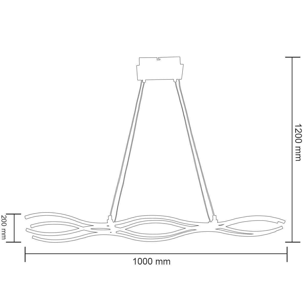 LED Hängelampe - Hängeleuchte - Primon - 45W - Neutralweiß 4000K - Matt Chrom - Aluminium