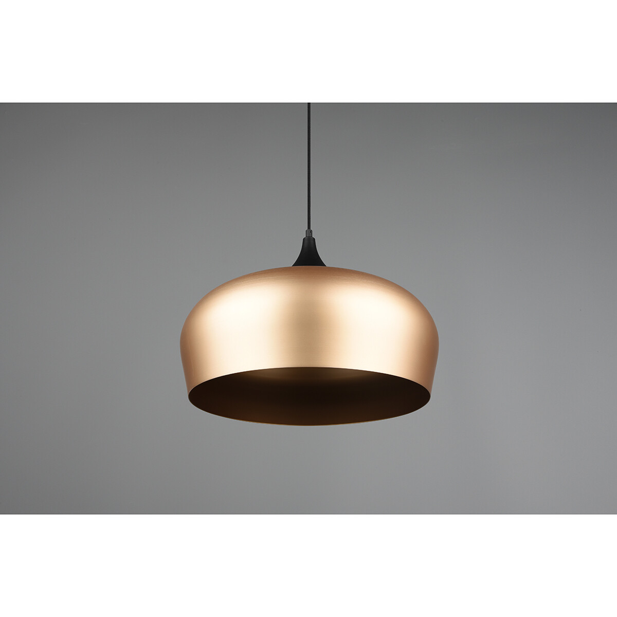 LED Hängelampe - Hängeleuchte - Trion Christa - E27 Fassung - Rund - Matt Gold - Aluminium - Ø450mm