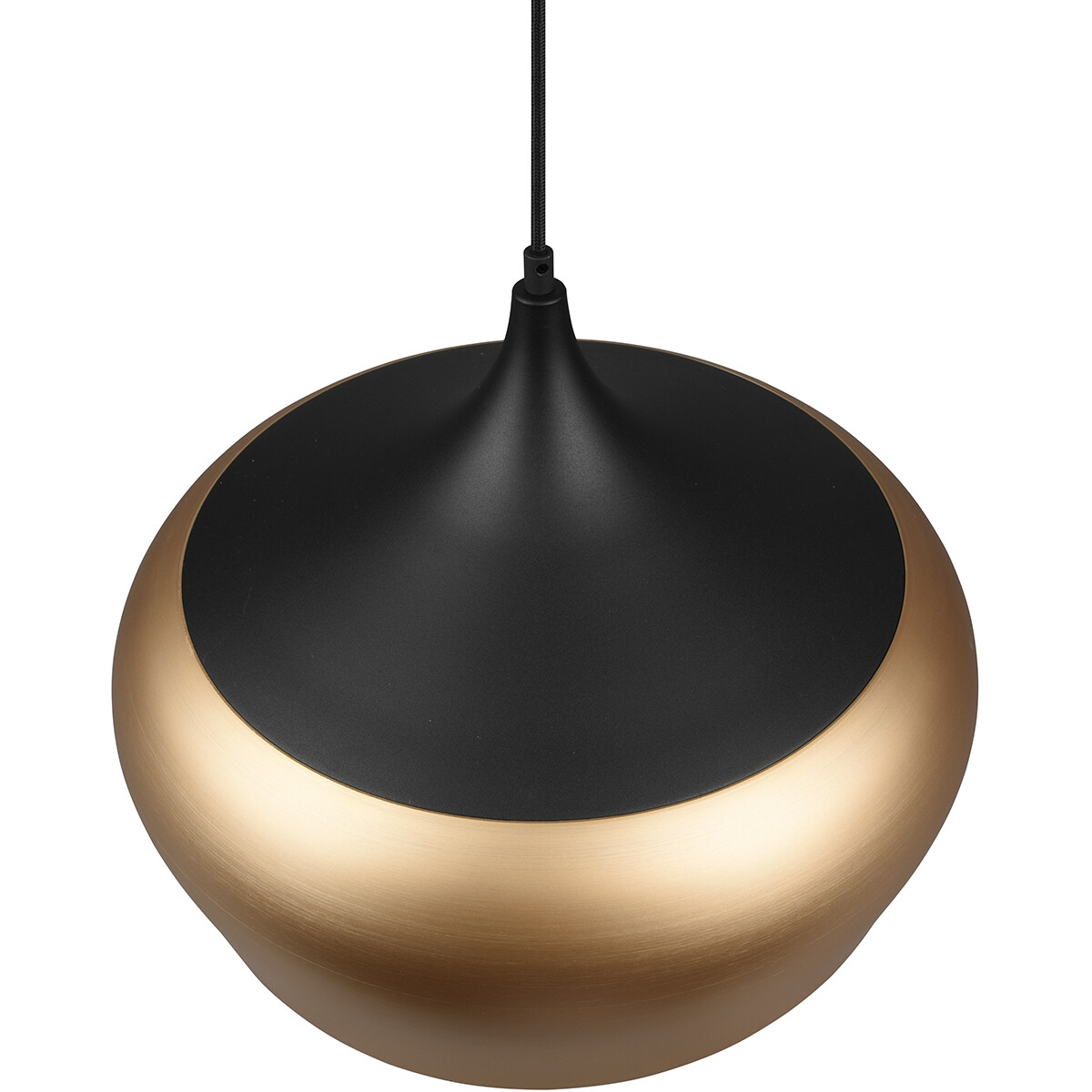 LED Hängelampe - Hängeleuchte - Trion Christa - E27 Fassung - Rund - Matt Gold - Aluminium - Ø450mm