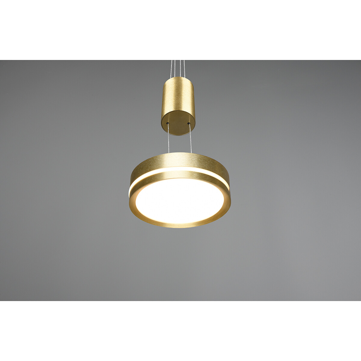 LED Hängelampe - Hängeleuchte - Trion Franco - 7.2W - 1-flammig - Warmweiß 3000K - Dimmbar - Rund - Matt Gold - Aluminium