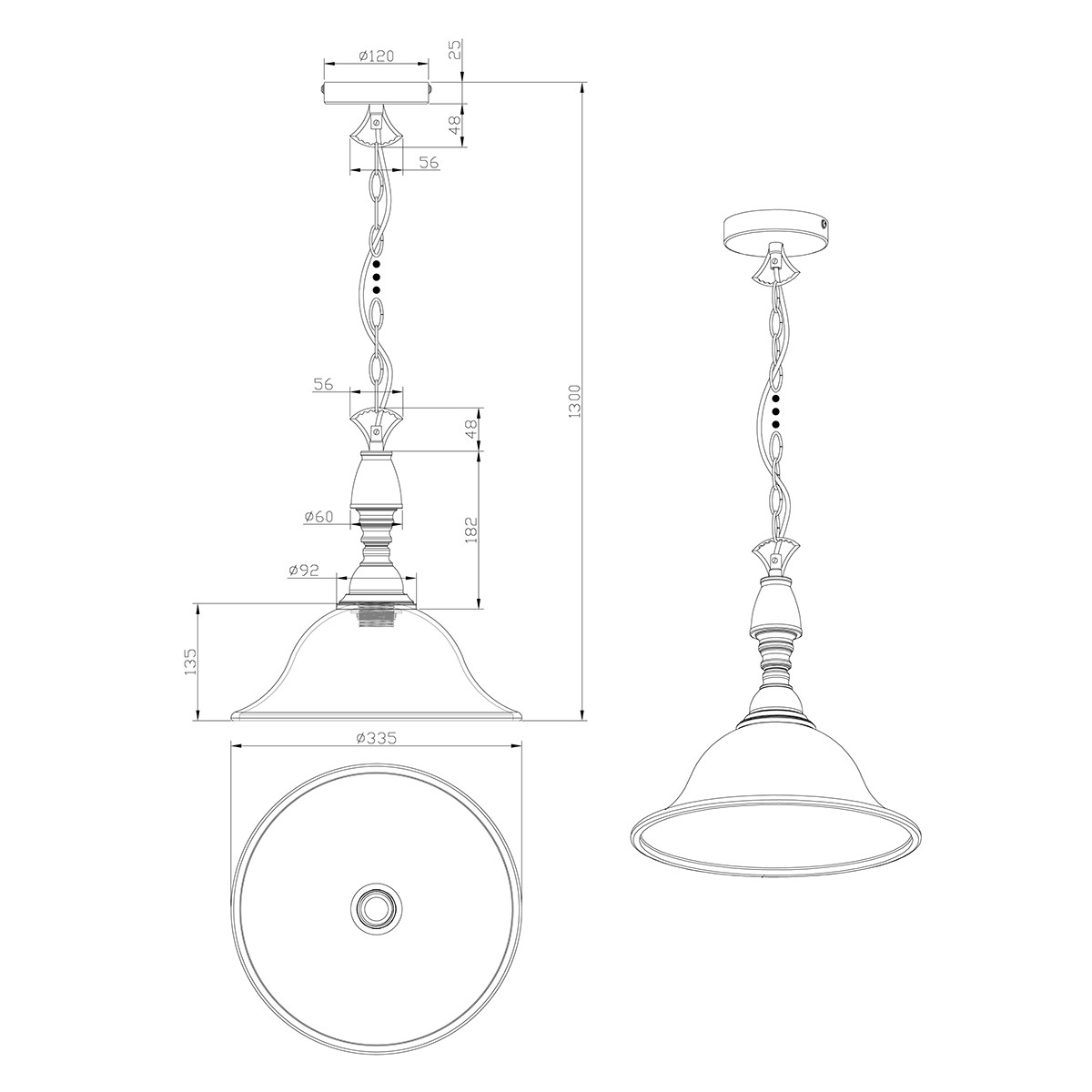 LED Hängelampe - Trion Kantra - E27 Sockel - 1-flammig - Rund - Rostfarben Blau - Aluminium