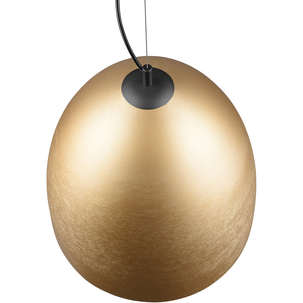 LED Hängelampe - Hängeleuchte - Trion Lopez XL - E27 Fassung - 1-flammig - Rund - Matt Gold - Aluminium