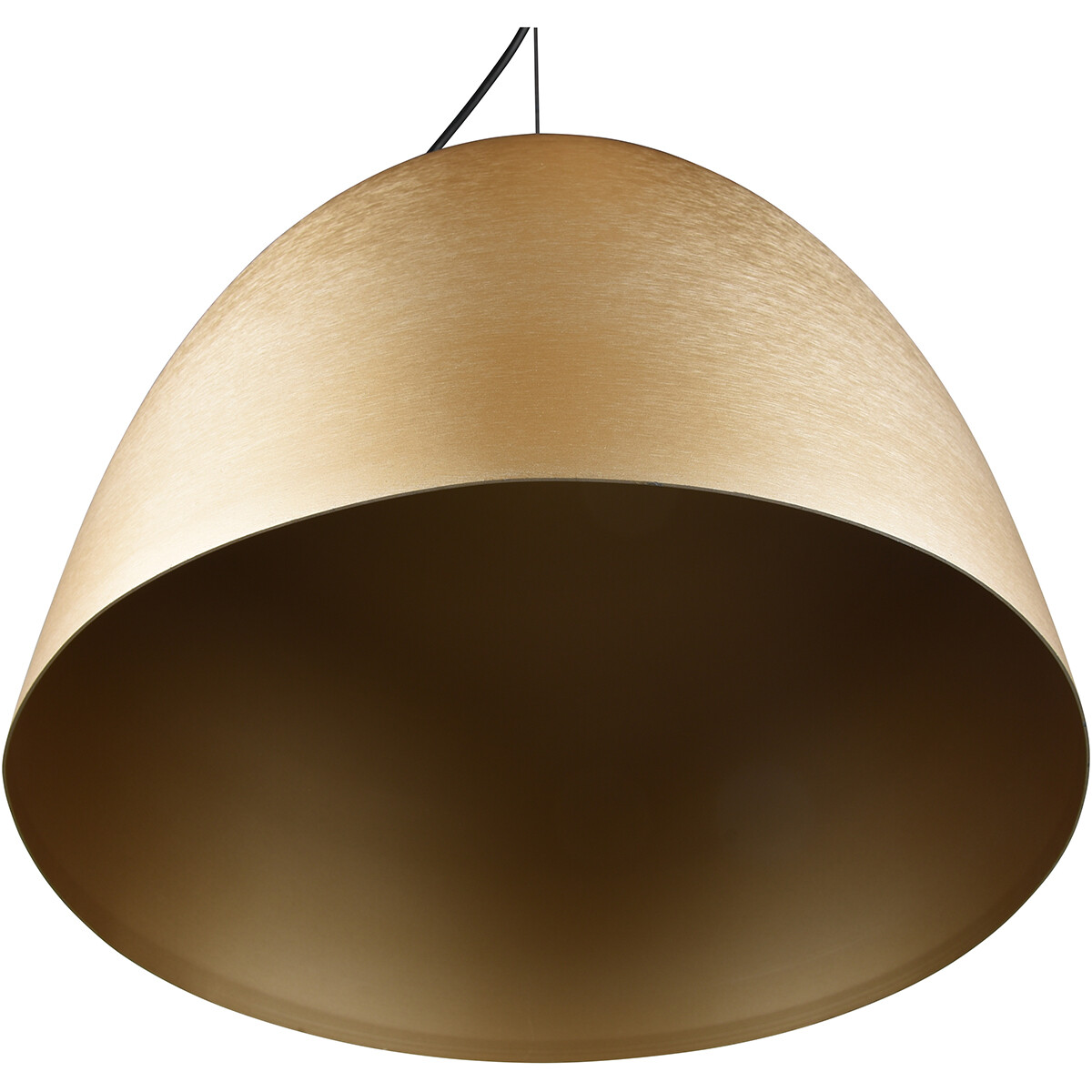 LED Hängelampe - Hängeleuchte - Trion Lopez XL - E27 Fassung - 1-flammig - Rund - Matt Gold - Aluminium