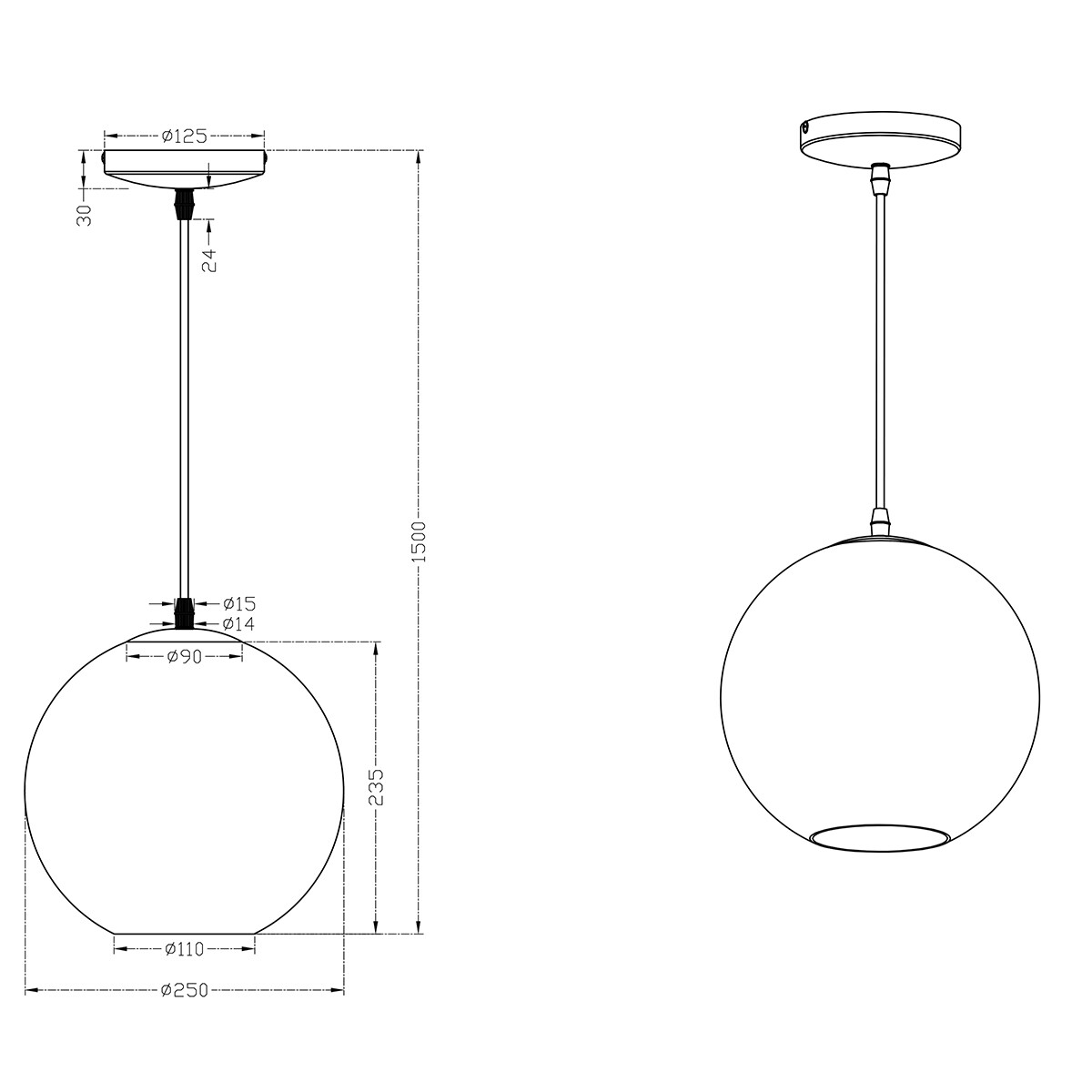 LED Deckenleuchte - Deckenbeleuchtung - Trion Mono - E27 Sockel - Rund - Mattes Nickel - Aluminium