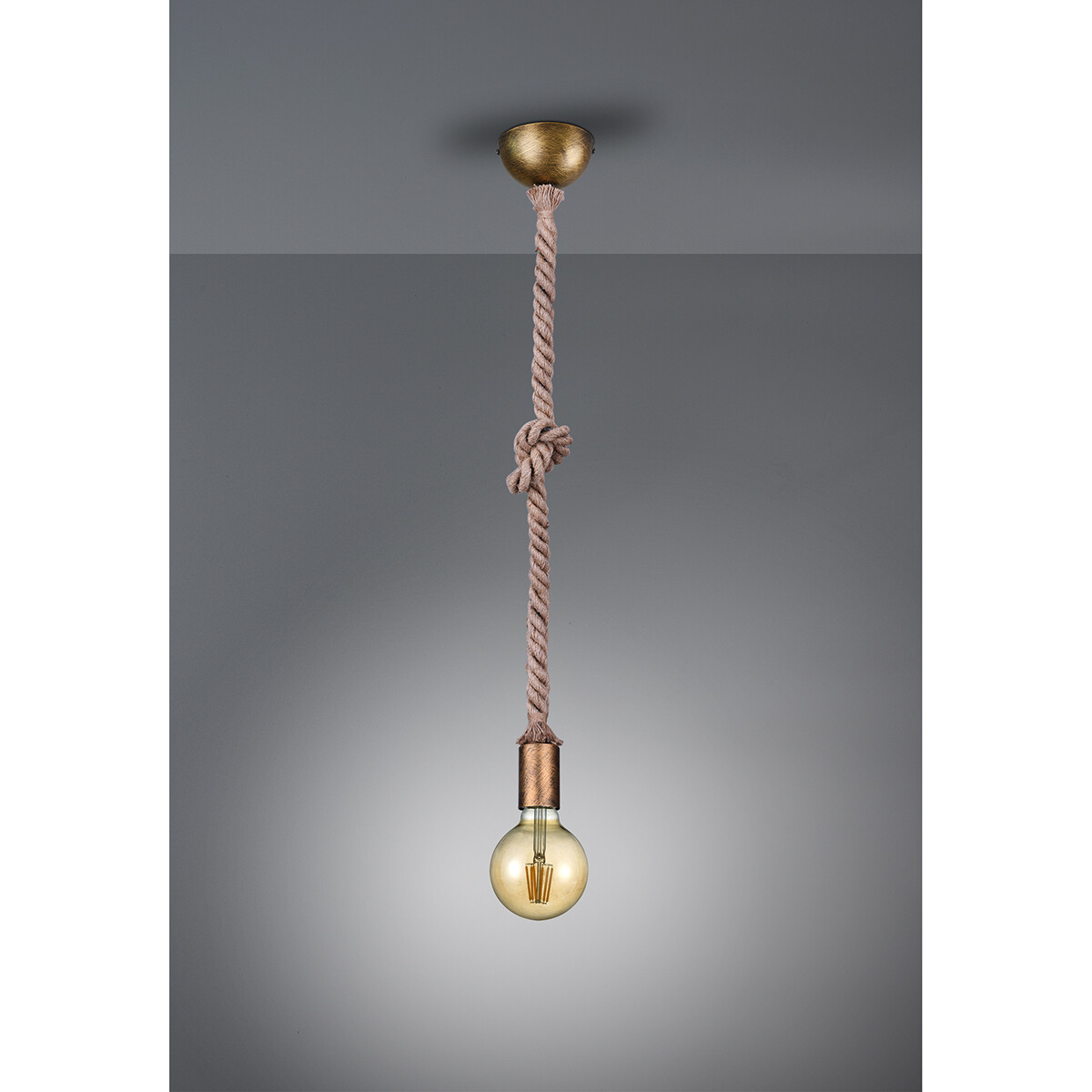 LED Deckenleuchte - Deckenbeleuchtung - Trion Robin - E27 Sockel - 1-flammig - Rund - Alte Bronze - Aluminium