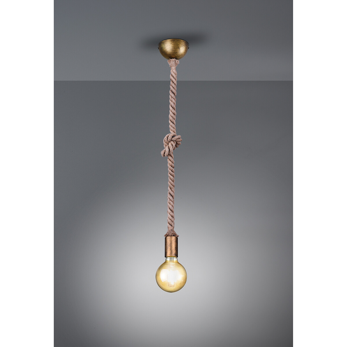 LED Deckenleuchte - Deckenbeleuchtung - Trion Robin - E27 Sockel - 1-flammig - Rund - Alte Bronze - Aluminium