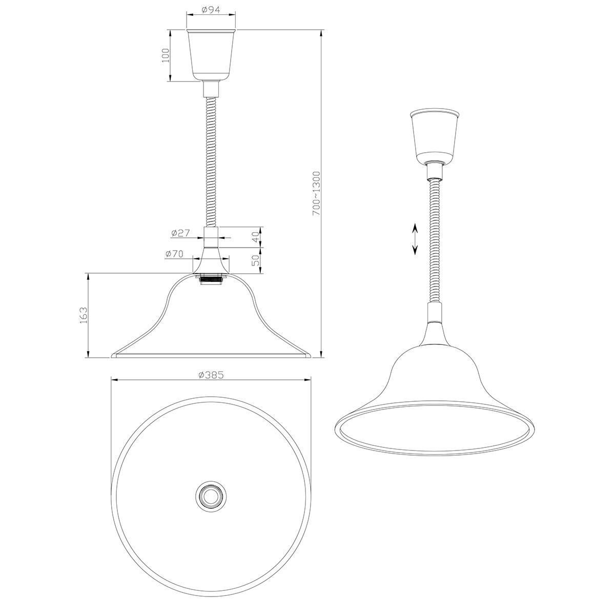 LED Deckenleuchte - Deckenbeleuchtung - Trion Voluna - E27 Sockel - Rund - Mattes Gold - Aluminium