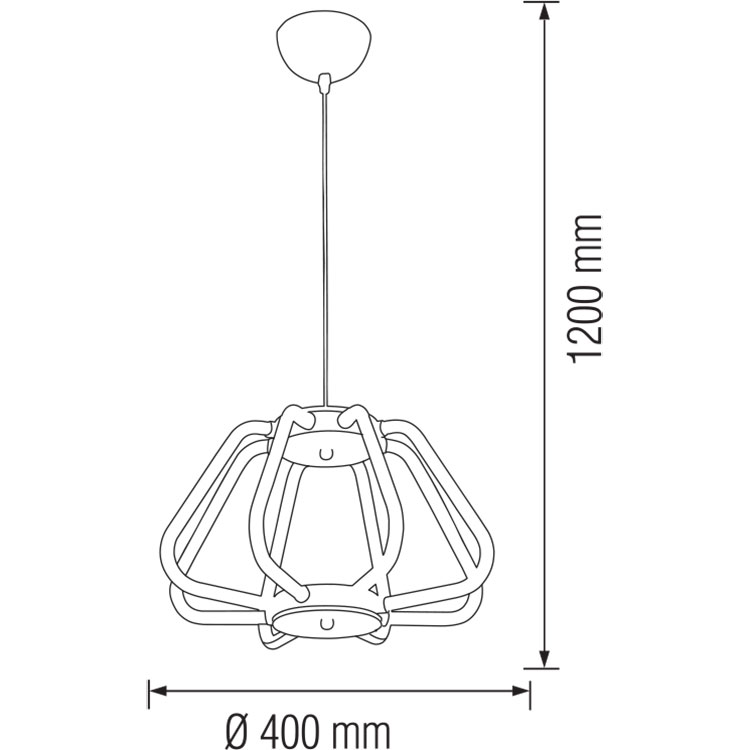 LED Hängelampe - Phoena - Industrie Design - 38W - Universalweiß 4000K - Oval - Matt Kupfer Aluminium