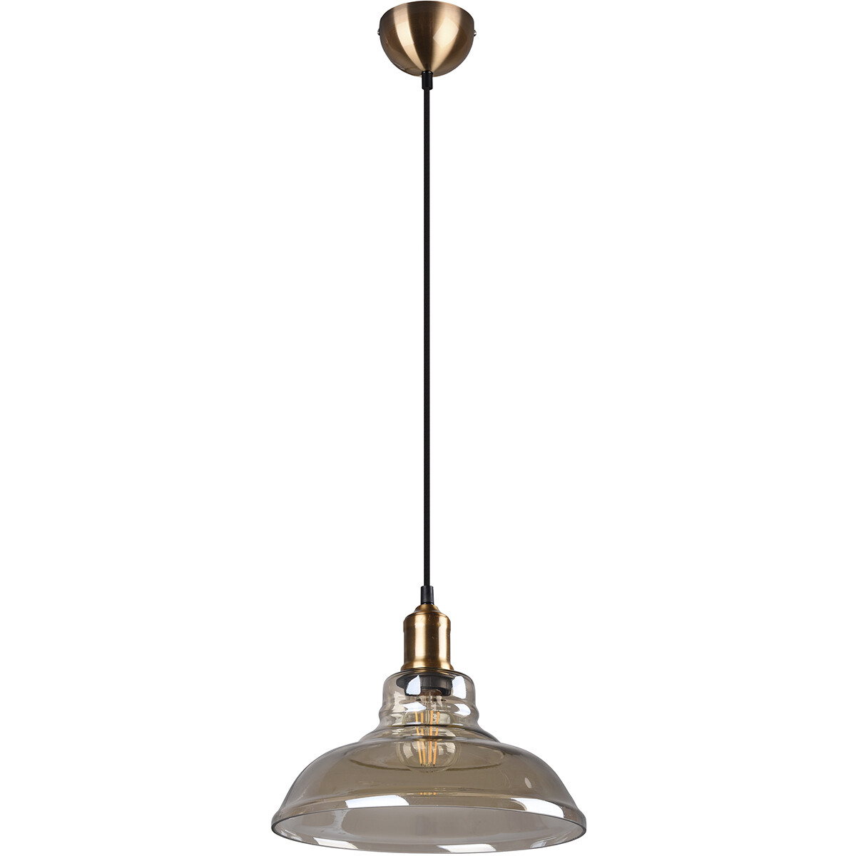 LED Deckenleuchte - Trion Aldin - E27 Sockel - Rund - Alte Bronze - Aluminium