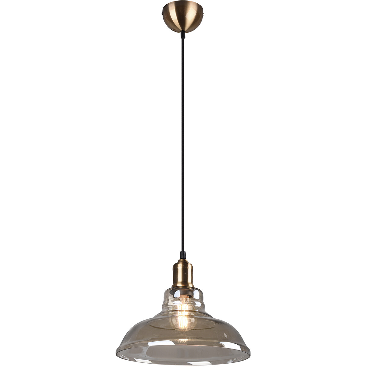 LED Deckenleuchte - Trion Aldin - E27 Sockel - Rund - Alte Bronze - Aluminium