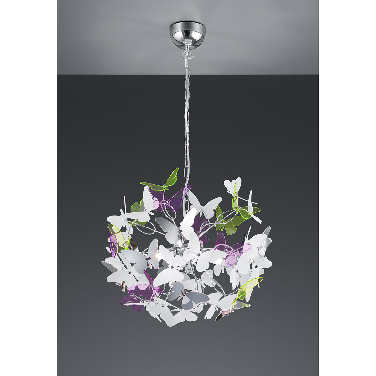 LED Hängelampe - Trion Baduli - G9 Sockel - 4-flammig - Rund - Chrom - Aluminium