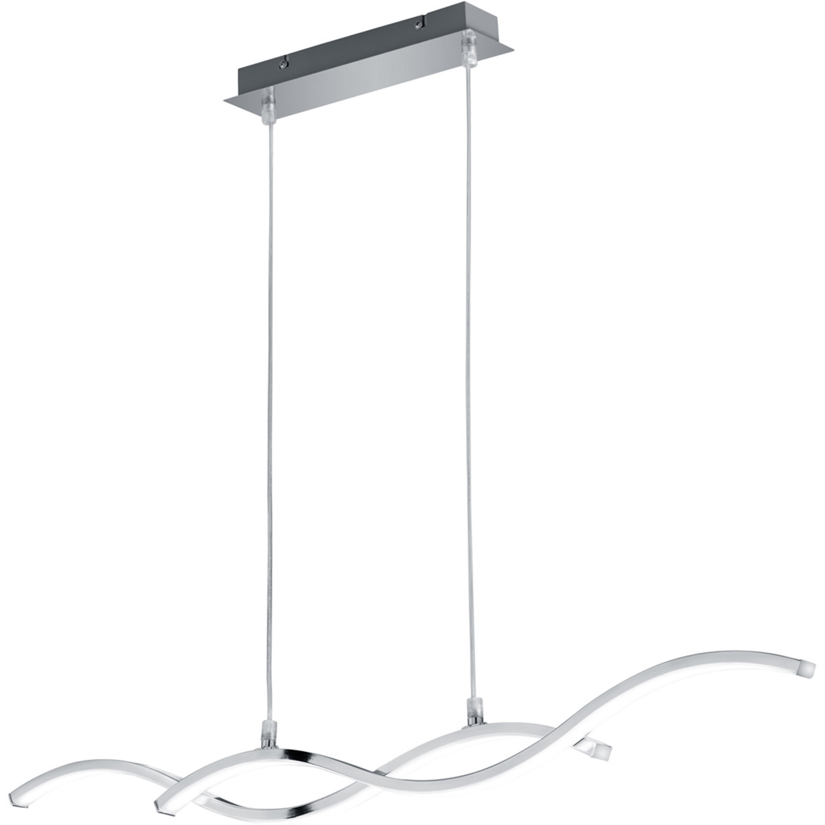 LED Hanglamp - Trion Cidoni - 25W - Warmweiß 3000K - Rechteckig - Matt Chrom - Aluminium