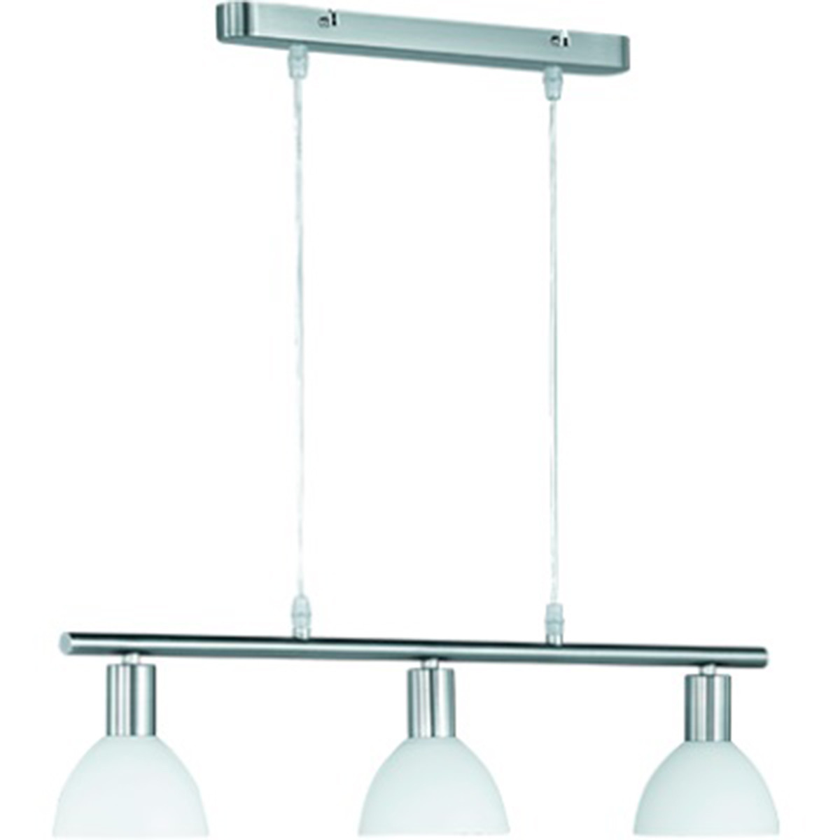 LED Hanglamp - Trion Dolina - E14 Sockel - 3-flammig - Rund - Matt Nickel - Aluminium