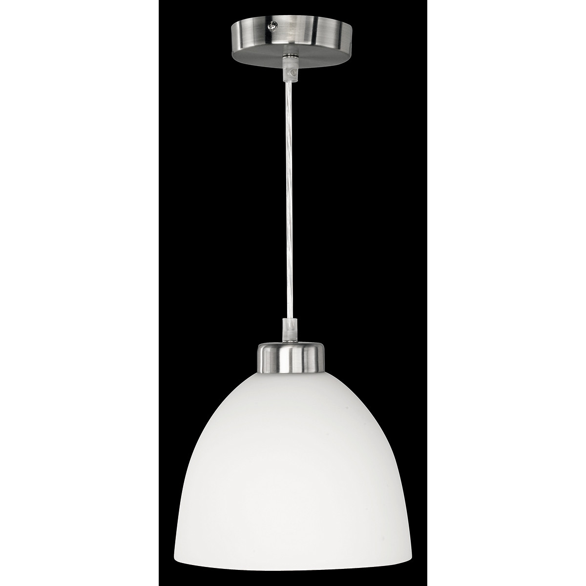 LED Hanglamp - Trion Dolina - E27 Sockel - 1-flammig - Rund - Matt Chrom - Aluminium