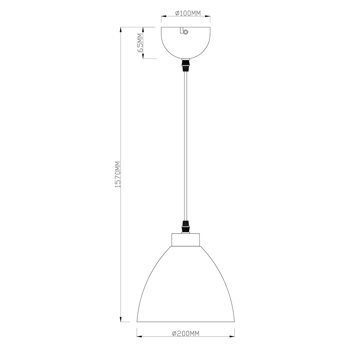 LED Hanglamp - Trion Dolina - E27 Sockel - 1-flammig - Rund - Matt Chrom - Aluminium