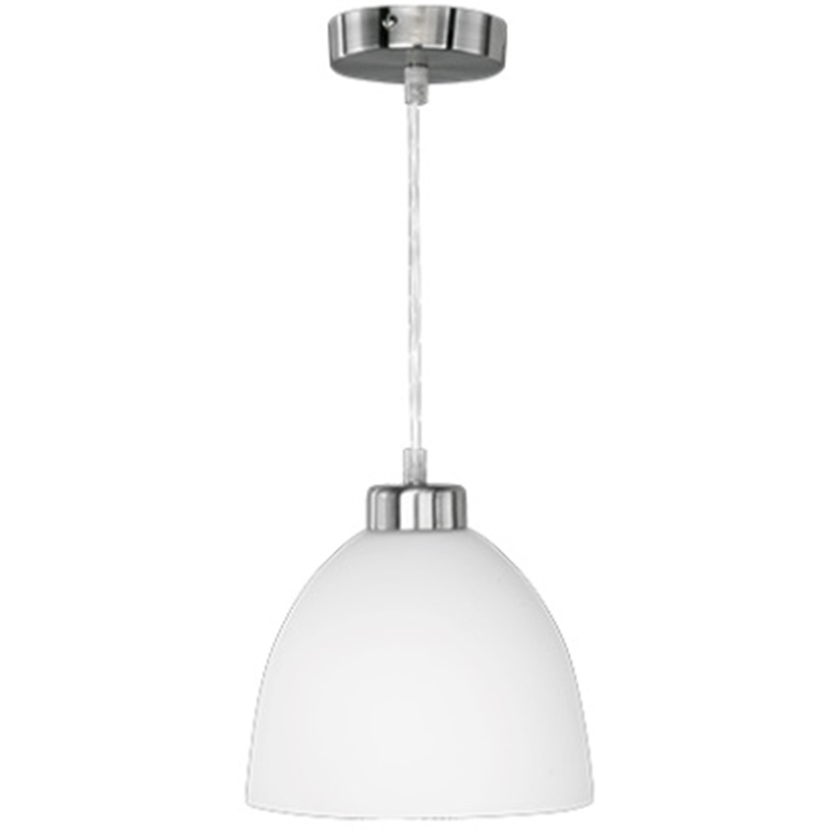 LED Hanglamp - Trion Dolina - E27 Sockel - 1-flammig - Rund - Matt Chrom - Aluminium