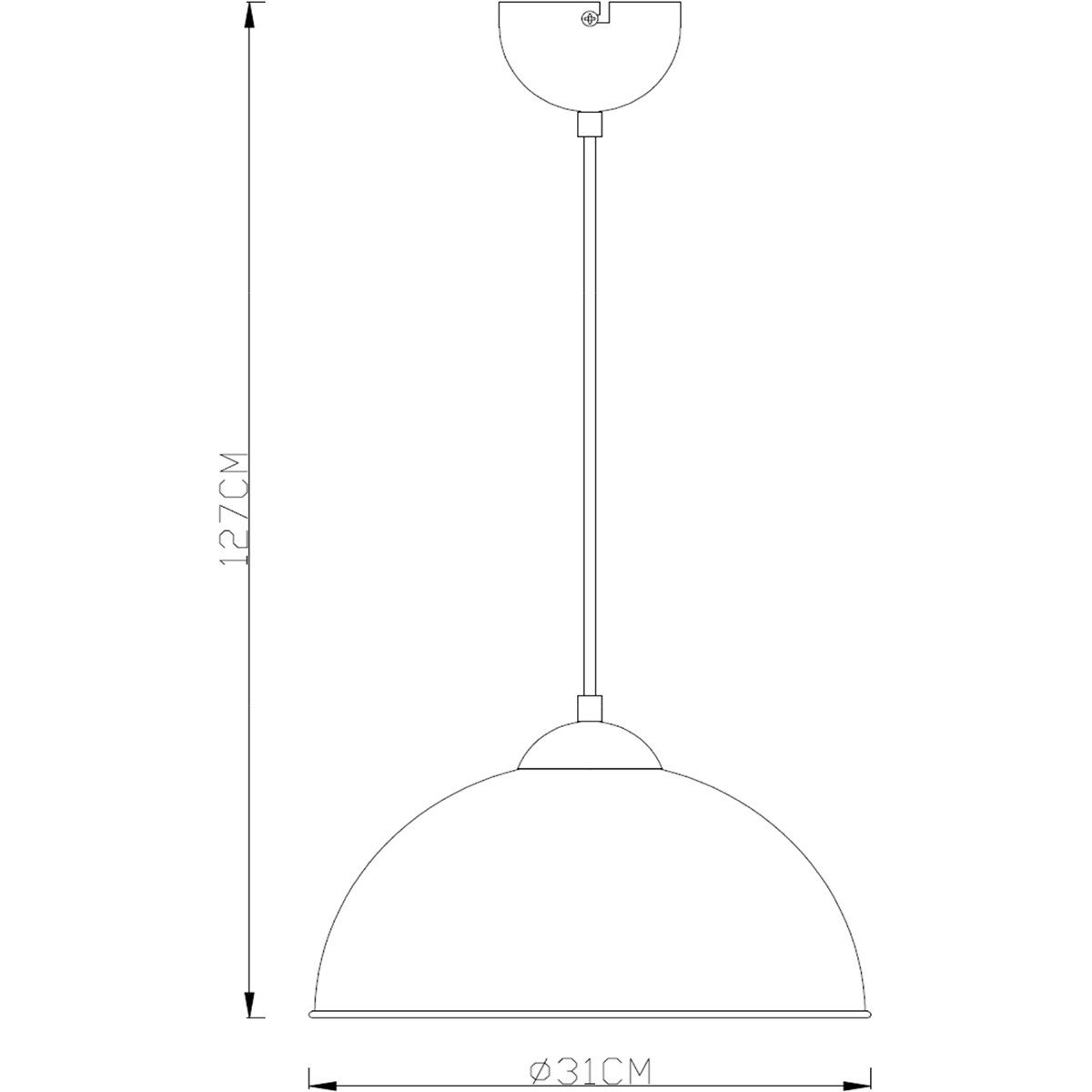 LED Hängelampe - Trion Jin - E27 Sockel - Rund - Mattschwarz Aluminium