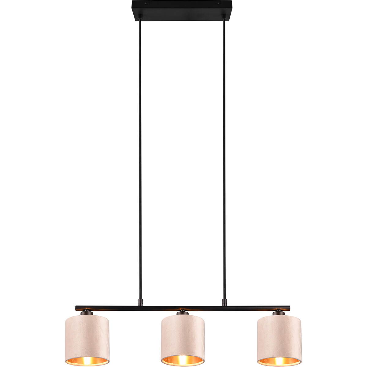 LED Hängelampe - Trion Julina - E14 Fassung - 3-flammig - Beige