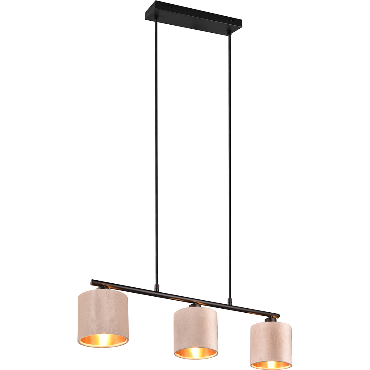 LED Hängelampe - Trion Julina - E14 Fassung - 3-flammig - Beige