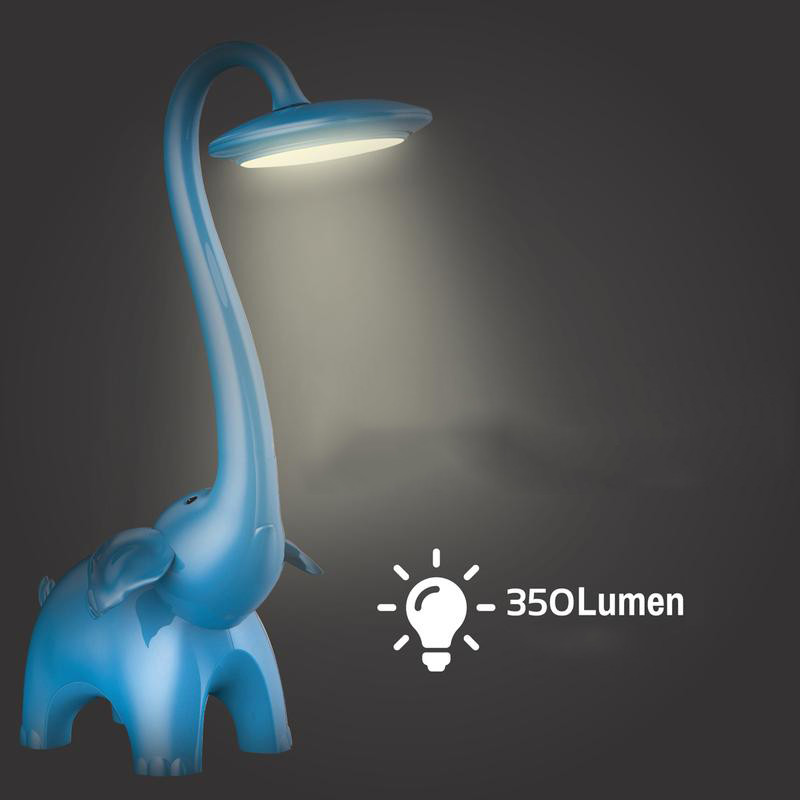 LED Kinder Nachtlicht - Tischleuchte - Elefant - Blau - Touch - Dimmbar