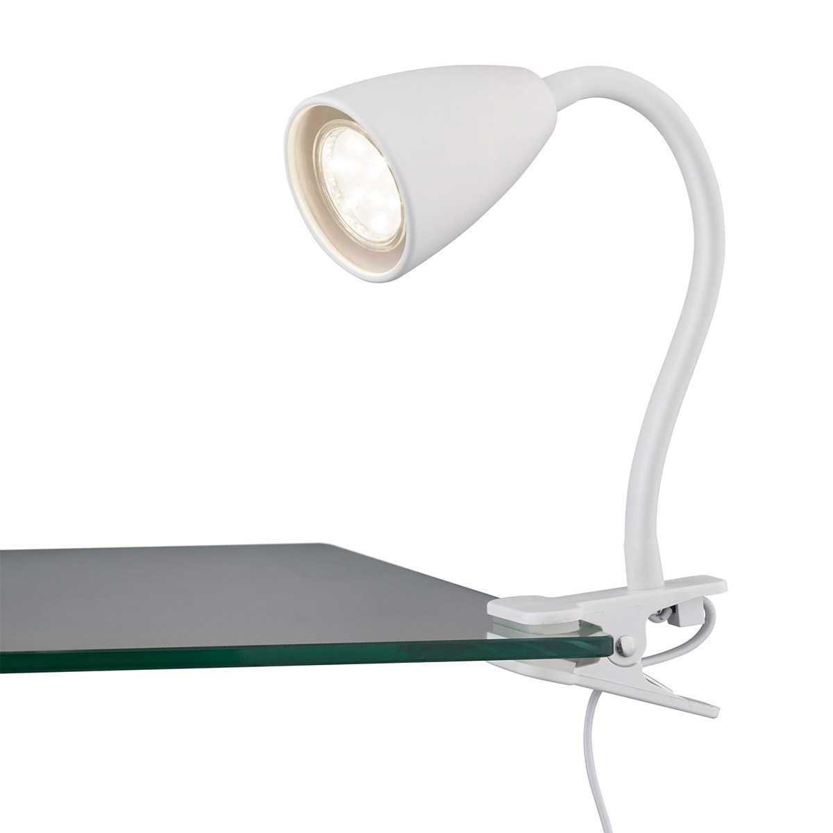 LED Klemmlampe - Trion Wandy - GU10 Fassung - Weiß