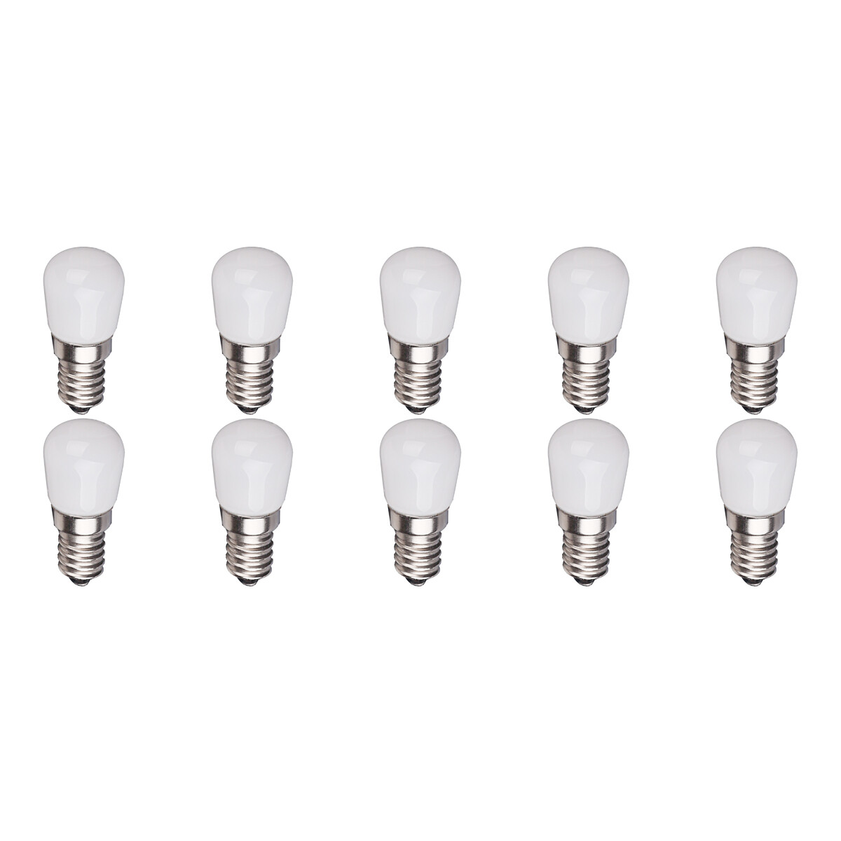 LED Lamp 10er Pack - Aigi Santra - 1.5W - E14 Sockel - Tageslicht 6500K - Mattweiß - Glas