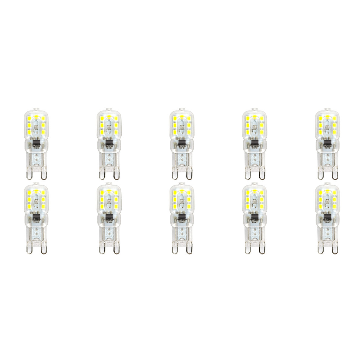 LED Lamp 10er Pack - Aigi Yvona - G9 Sockel - 2.5W - Tageslicht 6500K - Mattweiß - Kunststoff