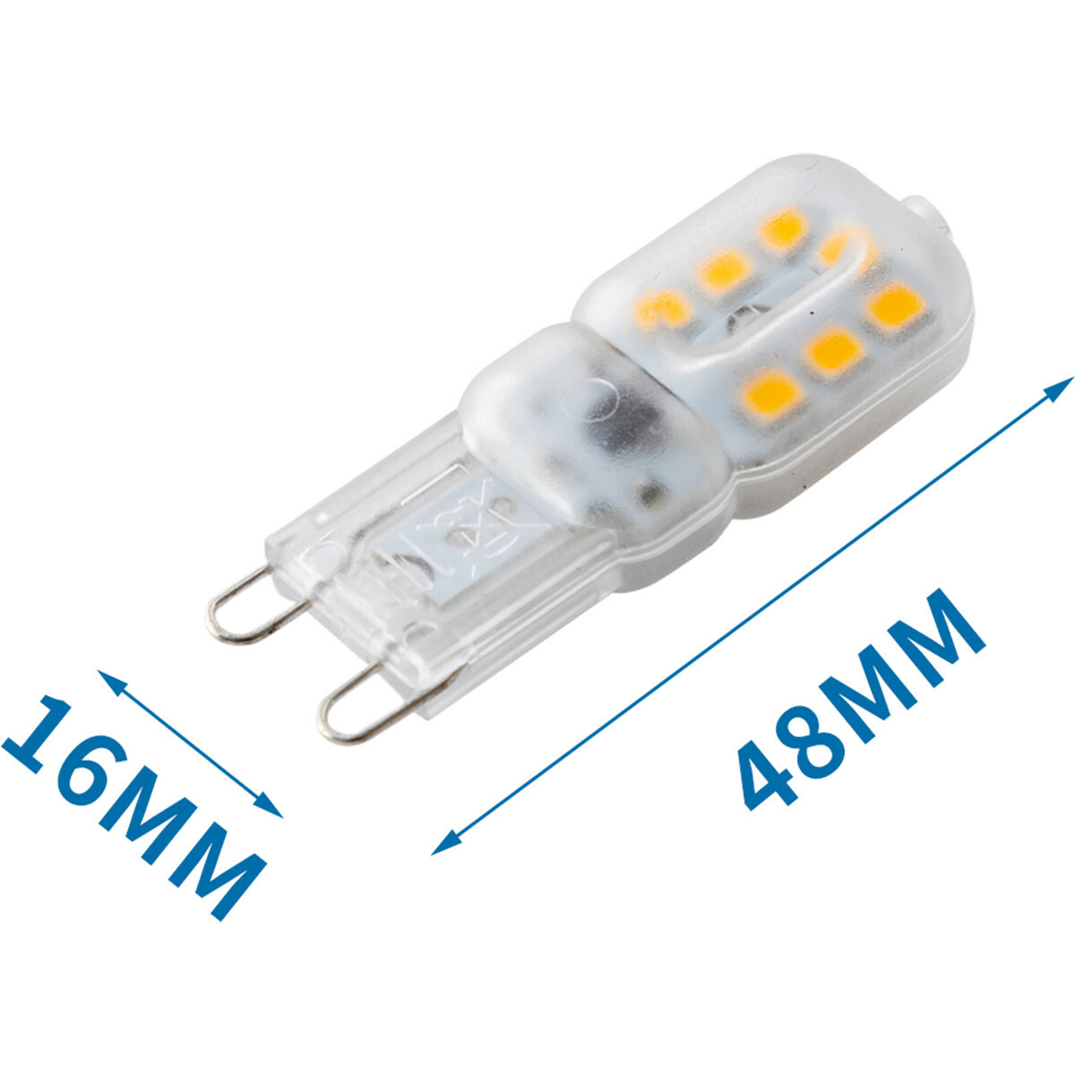 LED Lamp 10er Pack - Aigi Yvona - G9 Sockel - 2.5W - Warmweiß 3000K - Mattweiß - Kunststoff